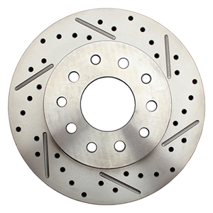 Performance World 5560-10LX Drilled Slotted brake rotor (Left)