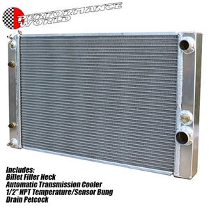 Performance World 91050 Custom Lightweight Aluminum Radiator. Fits 1970 ...